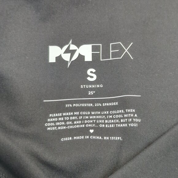 Popflex Crisscross Hourglass High Waisted Squat Proof Legging Small 25" Black - Picture 6 of 7